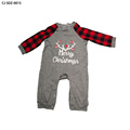 Merry Christmas Antler Top + Tartan Pants Family Matching Pajamas Set